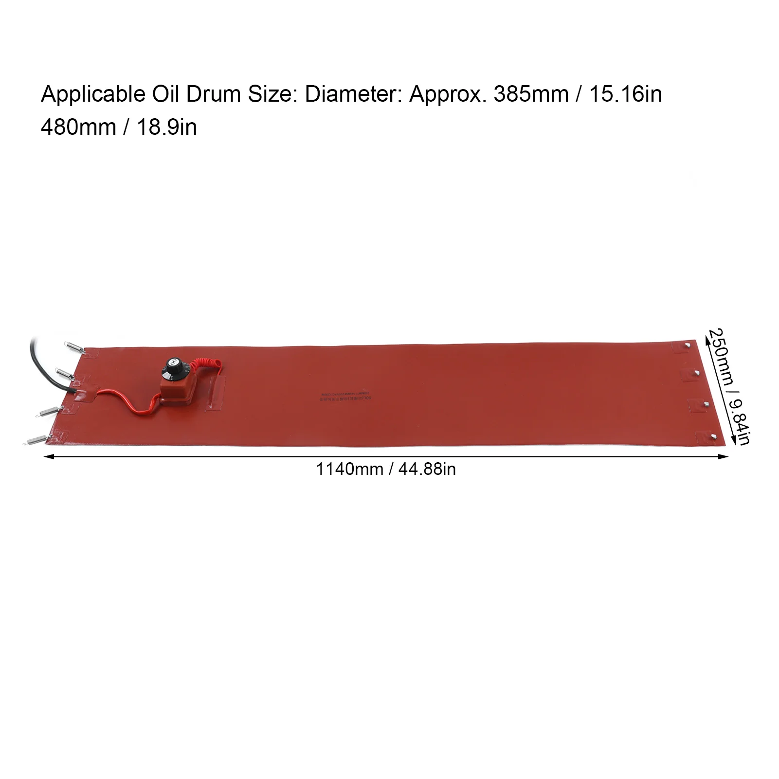 50L طبل سخان طبل سخان 1200 واط طبلة زيت سيليكون بطانية التدفئة الكهربائية مع ترموستات التعامل مع المعدات سخان طبلة زيت