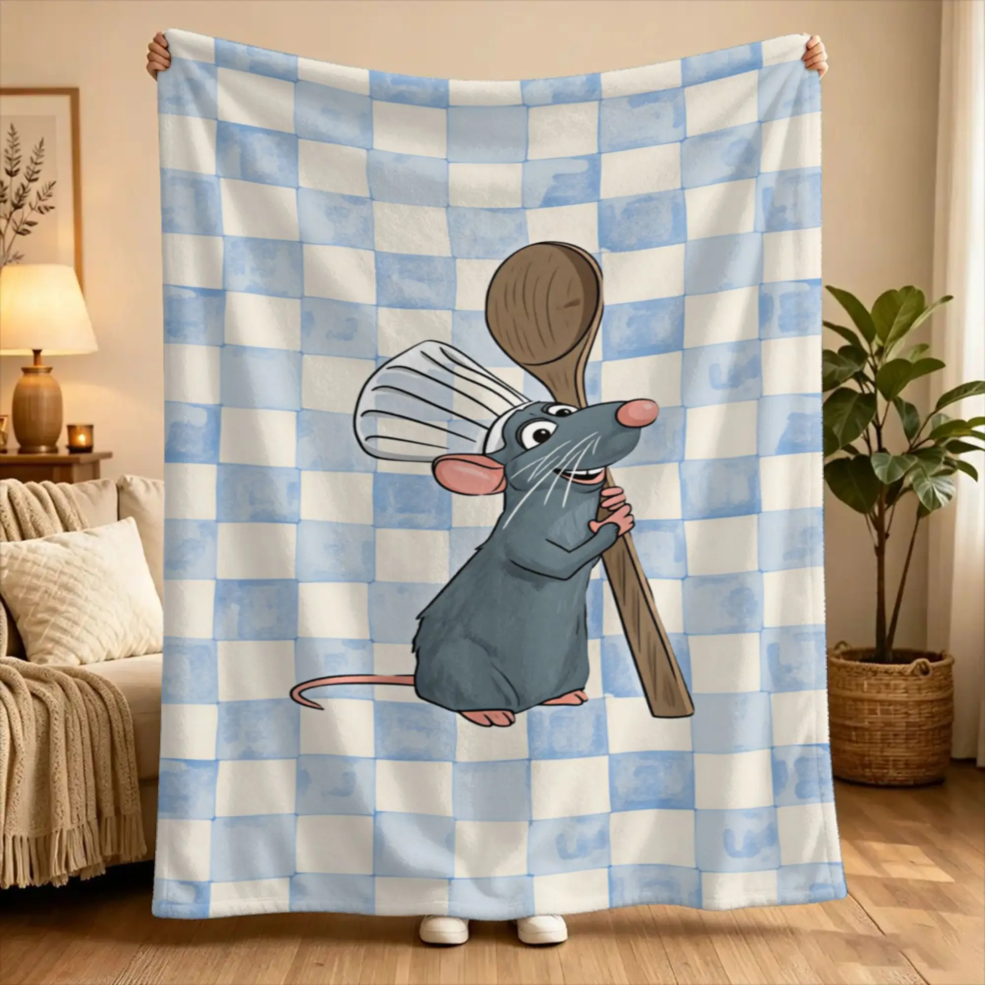 Ratatouille Soft Warm Blanket Anyone Can Cook  Travel Plush Bedding Throws Novelty Couch Chair Flannel Bedspread Sofa Bed Cover