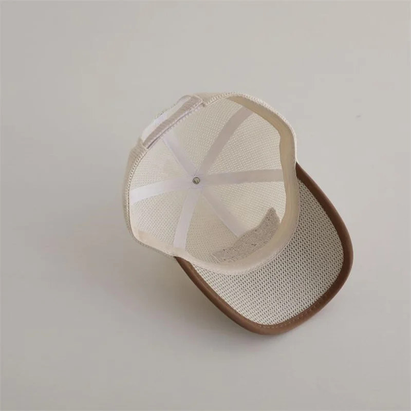 Boné de beisebol infantil com letras bordadas, boné infantil, chapéu de sol infantil respirável, gorro de verão, meninos e meninas, novo