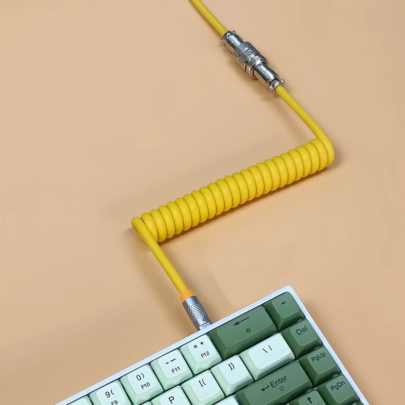 PU keyboard cable type C Coiled cable Mechanical keyboard wire USB keyboard cable Aviator Desktop Computer Aviation Connector