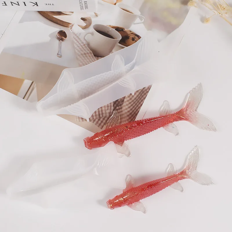 3D Fish Mold Resin Silicone Mold Sinking Lures Lure Hard Bait Carp Fishing Fresh Water Insect Bait Fake Lure Fishing Tools