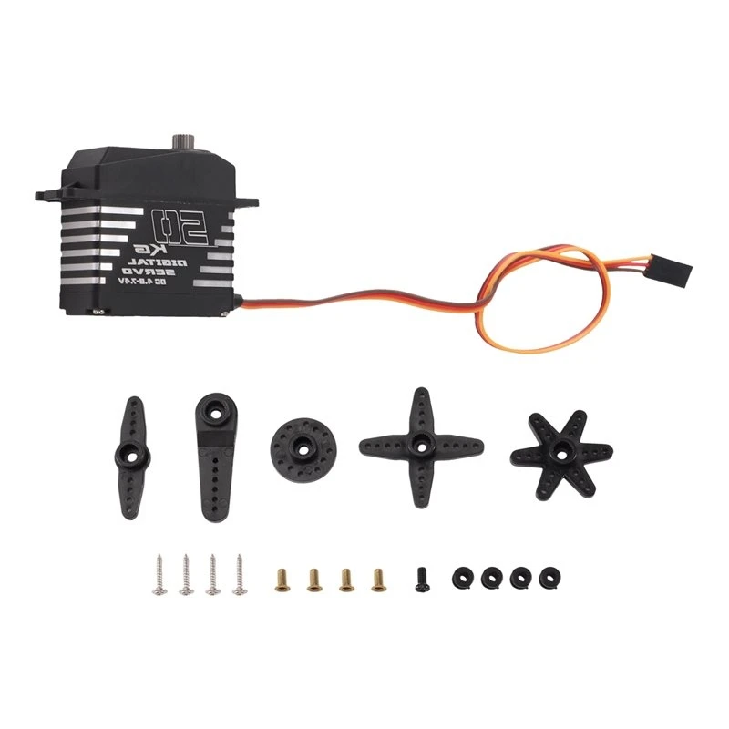 ABUM-High Torque Digital Micro Servo Motor Metal Gear For Arduino Servo 50Kg Digital Servo Mini For RC Car Boat