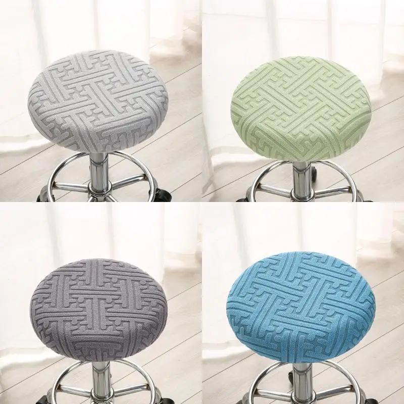 30cm Round Chair Seat Cushion Cover Washable All Inclusive Slipcover Elastic Bands Design For Stool Use
