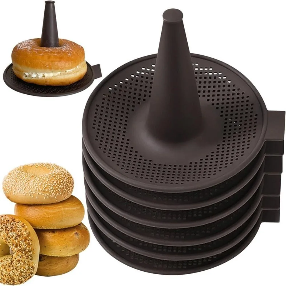 3/4/6Pcs New Conical Shape Donut Mold Portable Silicone Bread Mold Practical for Baking Home Baking Tool