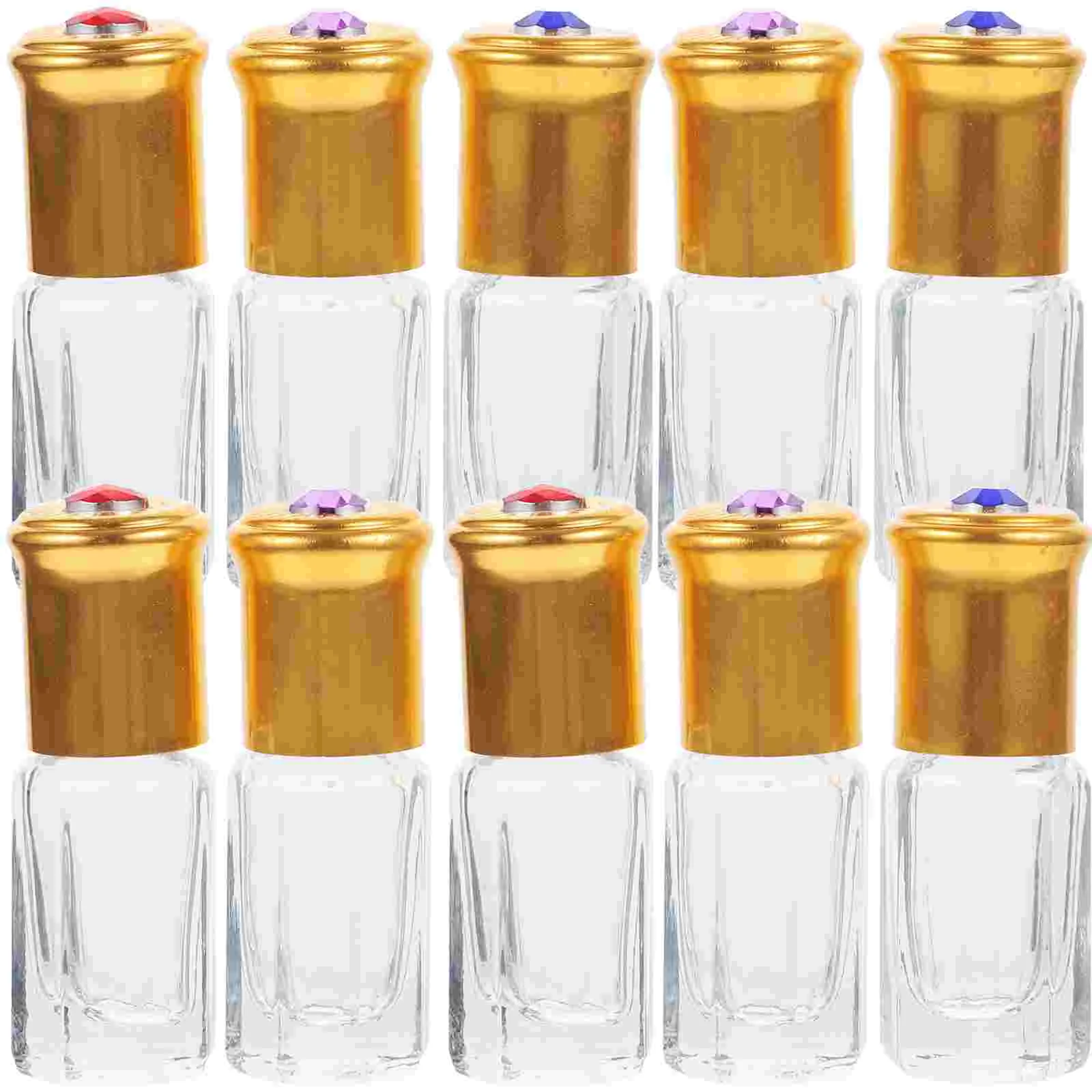 10 Pcs Essential Oils Roller Bottles 3ml Roll-on Applicator Vial Perfume Empty Perfumes for Men