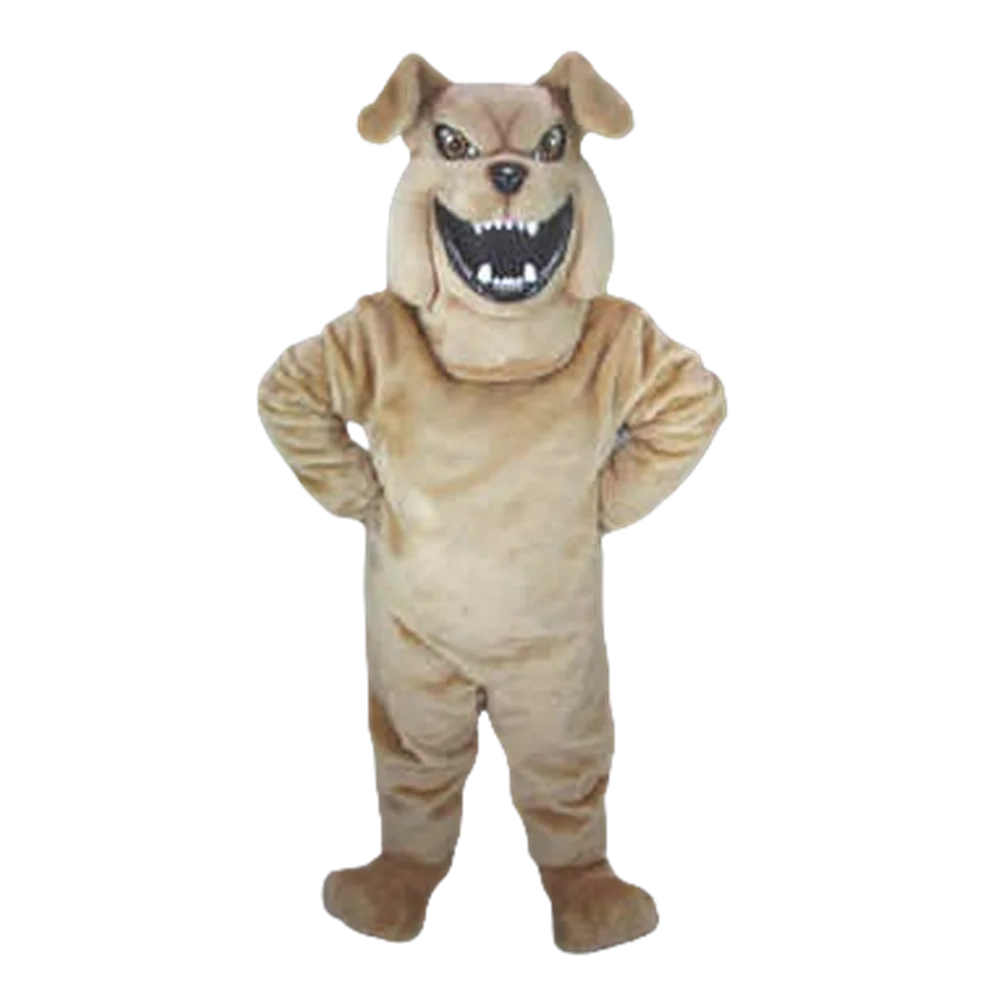 Fierce Bark Brown Bully Dog Mascot Costume Good Clothing Party Holiday Carnival Cosply Fancy Dress Outfit Suit SW580