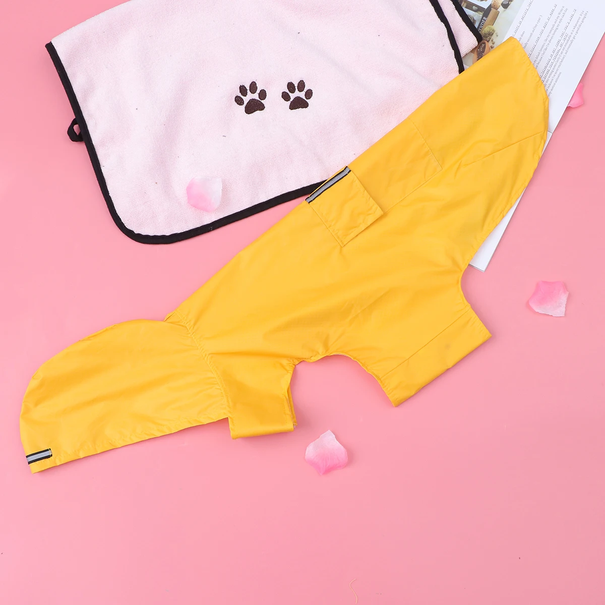 

Pet Raincoat Hooded Waterproof Dog Raincoats Reflective Strip For Large Dogs Rain Jacket Puppy Poncho Yellow 5Xl