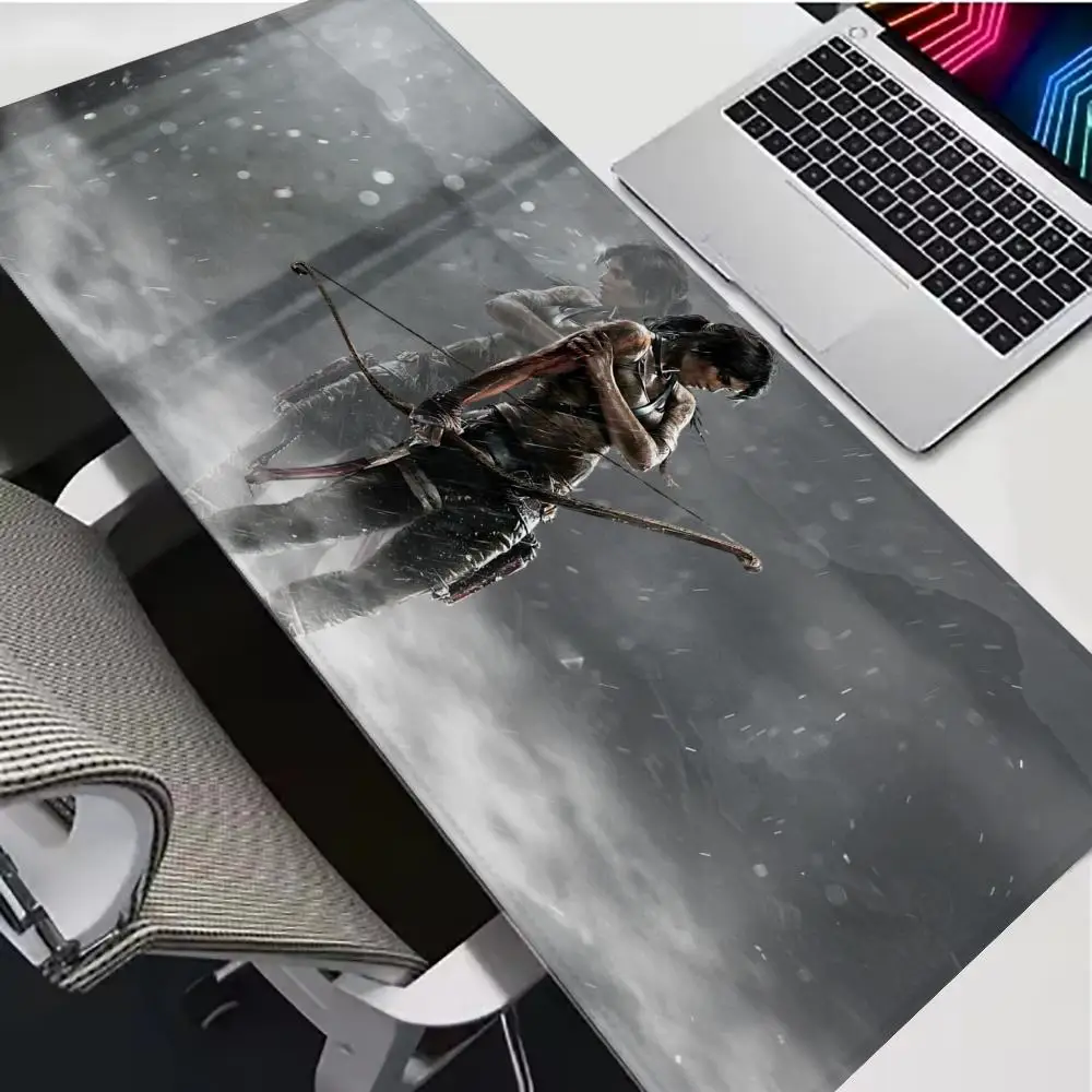 HD Printed T-Tomb R-Raider Mouse Pad Computer Gamer Non-slip Mouse Pad Large XXL Keyboard Computer Desk Pad