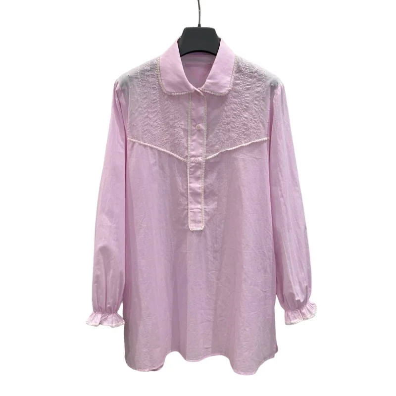 

Красивая и универсальная женская кружевная рубашка с длинным рукавом, элегантная блузка, шифоновая блузкаAF2004