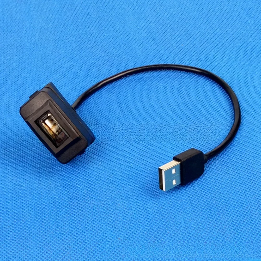 Car Wire Adapter Line Dash Flush Mount For Mitsubishi Current Outlet USB Flush USB Socket 2.0 Port Dashboard USB Extension Cable