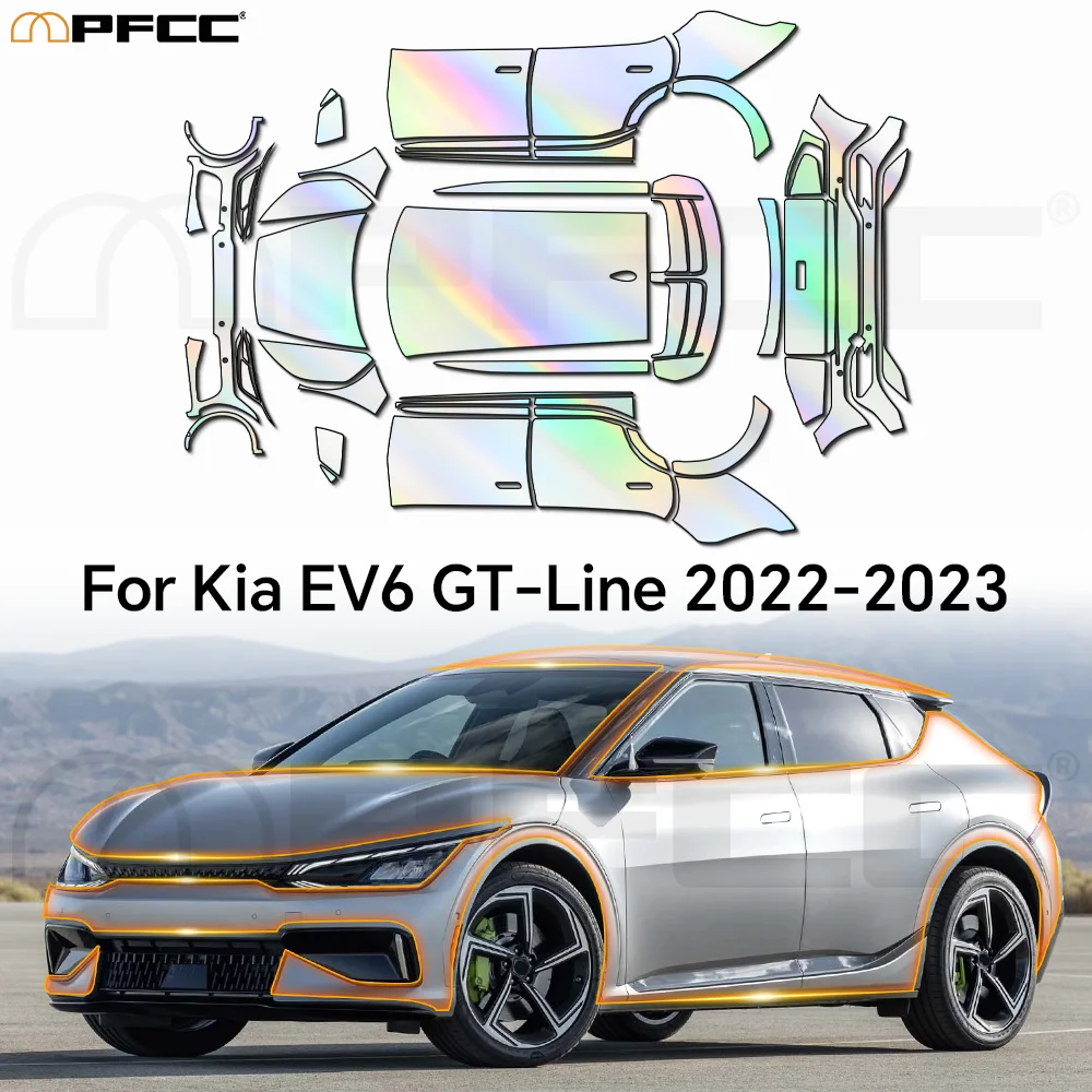 

9Mil For KIA EV6 GT-line 2022-2025 TPU Paint Protection Film Car Body Pre-cut Clear Kit Anti-scratch Invisible Resistant Covers
