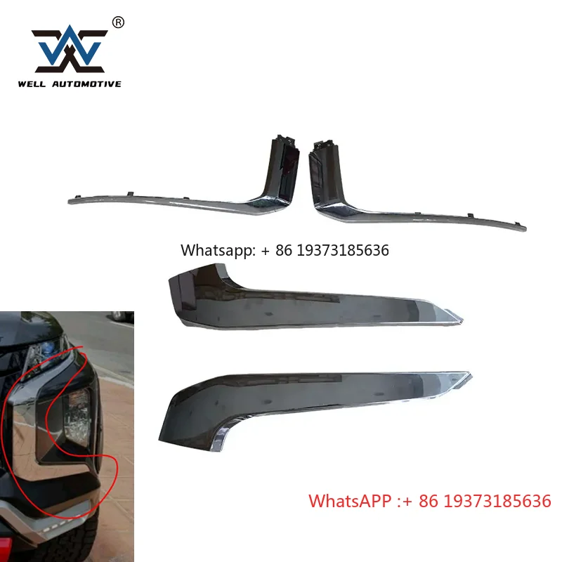 

Factory Wholesale Car Accessories Black Front Bumper Upper Lower Strip for Triton L200 20219+
