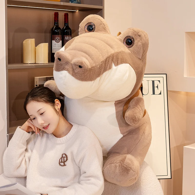 20/30/45cm 재미 귀여운 큰 입 악어 봉제 인형 배낭 만화 악어 플러시 장난감 소년과 소녀를위한 홈 장식 선물