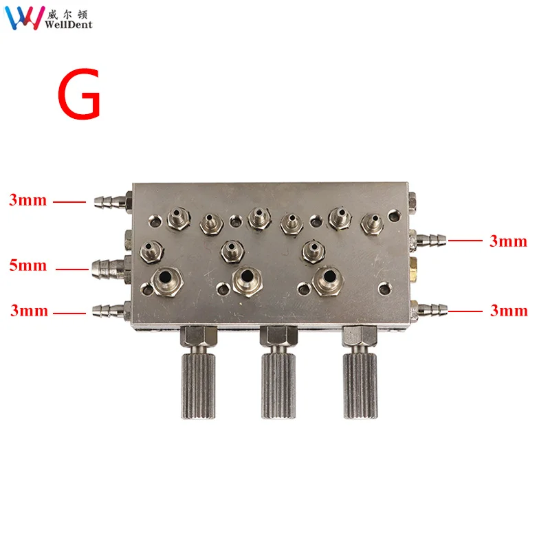 Dental Valve Control Dental Chair Air / Water Triple Diaphragm Membrane Valve Dental Equipment Quadruple Diaphrag 3 In 1 /4 in 1