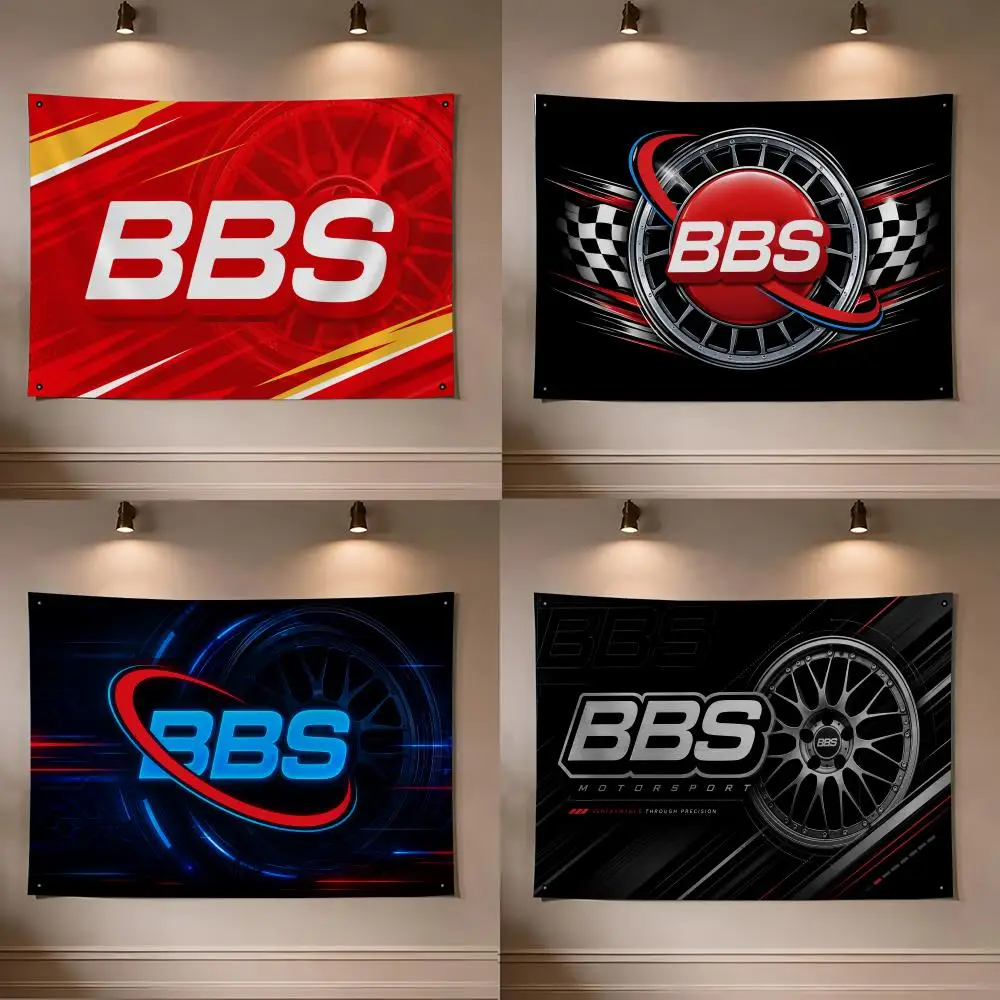 Brand BBS Flags flag For Room Dorm Camping Picnic Art Style Garage Bar wall Decoration Banner