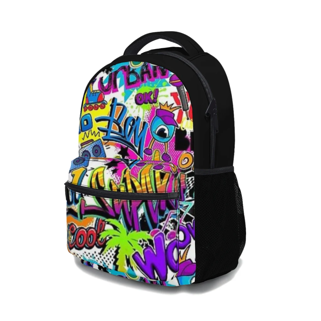 Graffiti tropic-mochila universitaria impermeable de alta capacidad para niñas, bolso escolar para ordenador portátil de 17 pulgadas, a la moda, novedad ﻿ ﻿