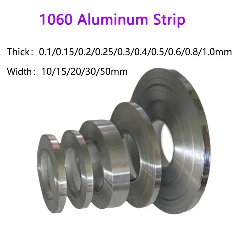 

1Pc Length 1M 1060 Aluminum Strip Thick 0.1/0.15/0.2/0.3/0.4/0.5-1.0mm Aluminum Foil Thin Sheet Plate For DIY Material Washer