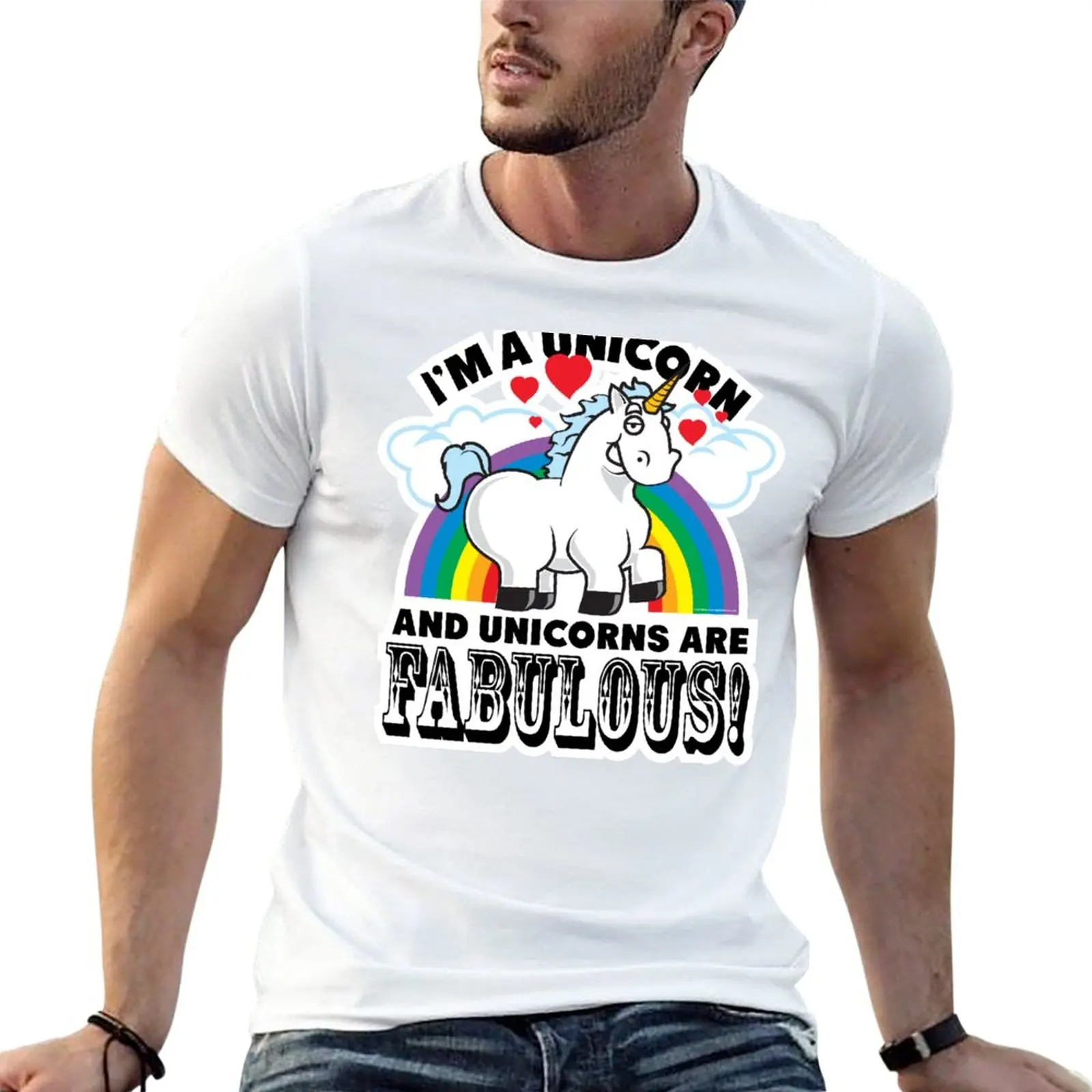 Fabulous Unicorn T-Shirt funny t shirts plain t-shirt Oversized t-shirt custom t shirt oversized t shirt men