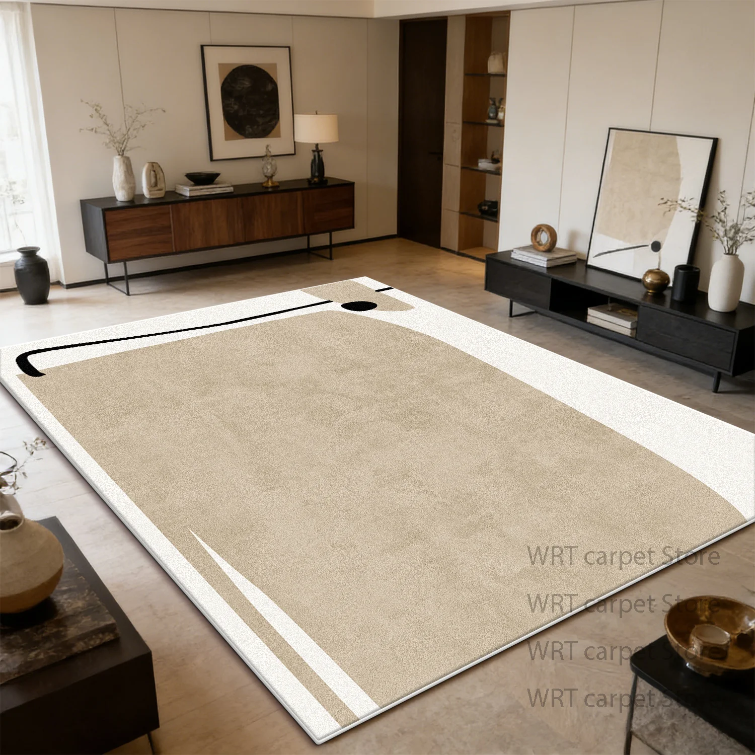 Nordic Simple Style Large Area Living Room Carpet Decoration Home Bathroom Non-slip Rug Bedroom Bedside Plush Washable Floor Mat