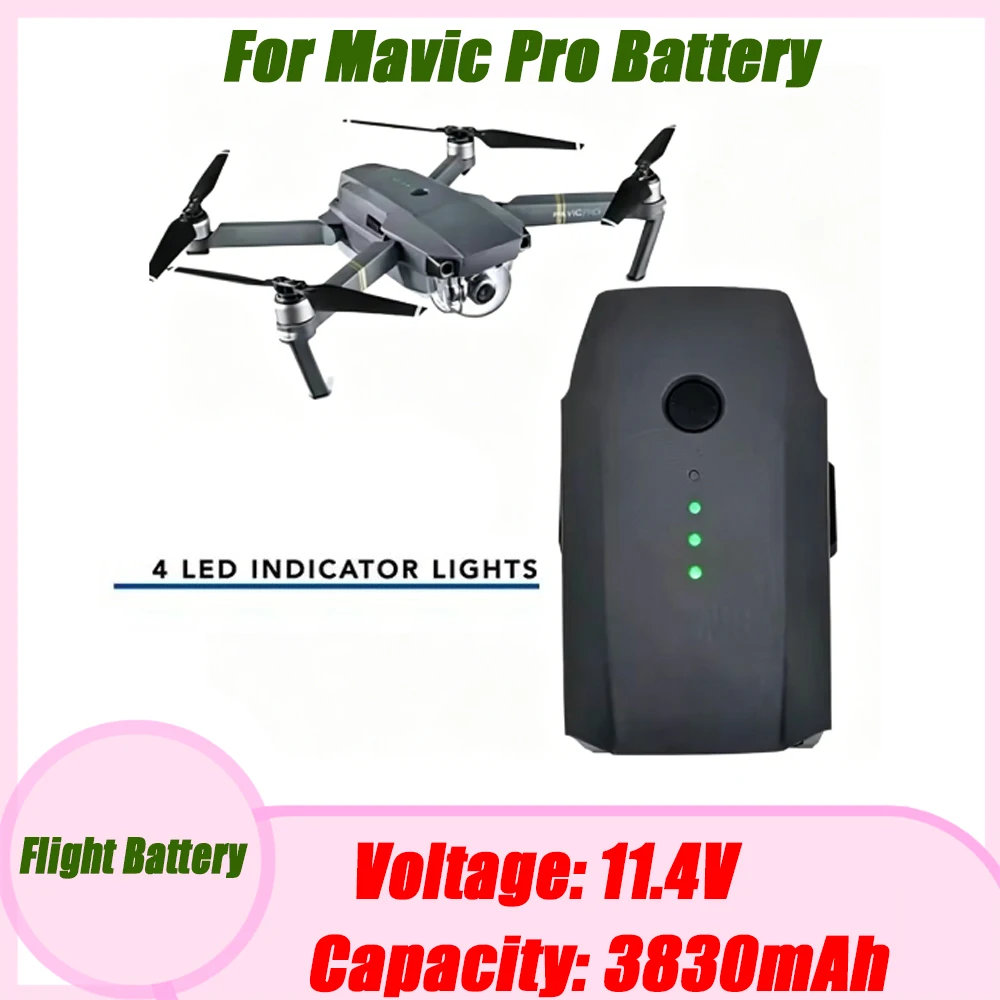 100%Original 3830mah 11.4V for DJI FB1-3830mAh-11.4V Mavic Pro Grey Platinum White Unmanned Aerial Vehicle Drone Battery