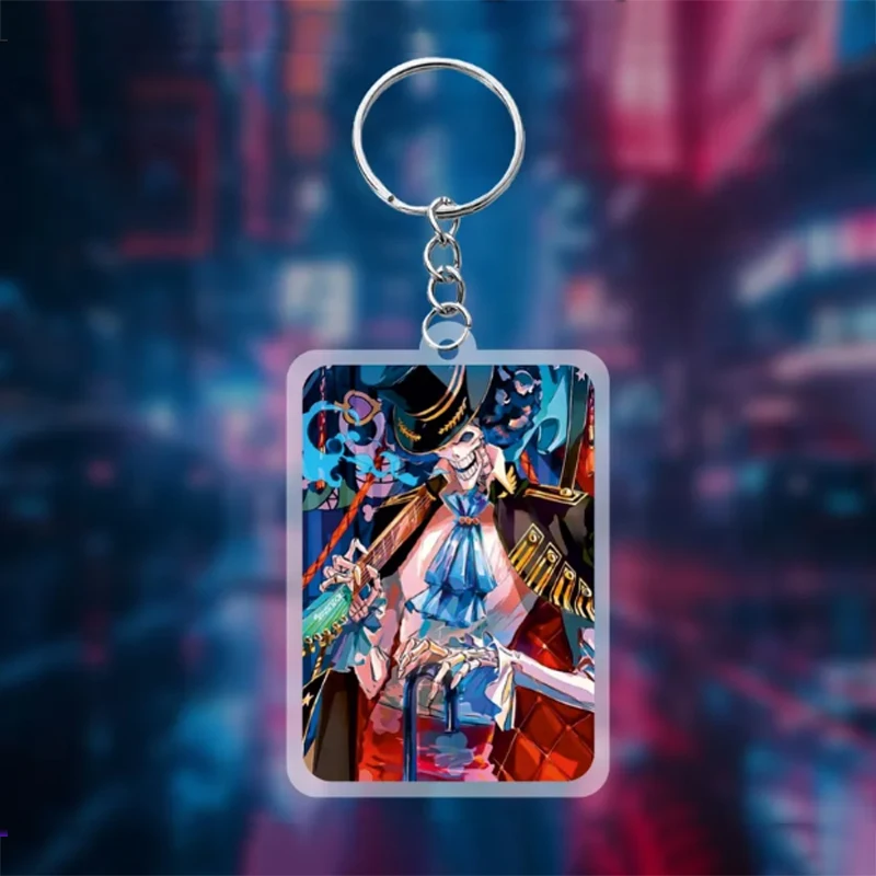 Acrylic Keychain for One Piece Roronoa Zoro Monkey D Luffy Brook Tony Tony Chopper Anime Cartoons Pendant Decoration Key Ring view 4