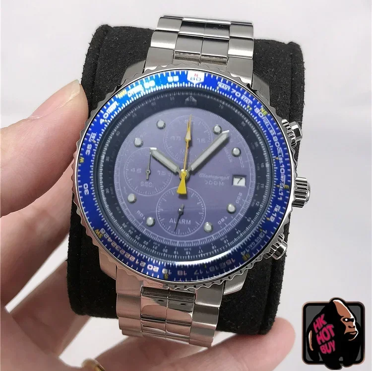 ​ ساعة كوارتز رجالية فاخرة 2025، ستانلس ستيل، كريستال ياقوتي، عرض التاريخ، مقاومة للماء، مضيئة، كاجوال للعمل