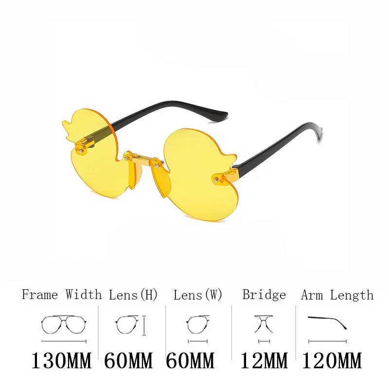 Lunettes de soleil en forme de canard de dessin animé mignon pour enfants, lunettes anti-perruque, miroir pare-soleil, lunettes décoratives de fête,