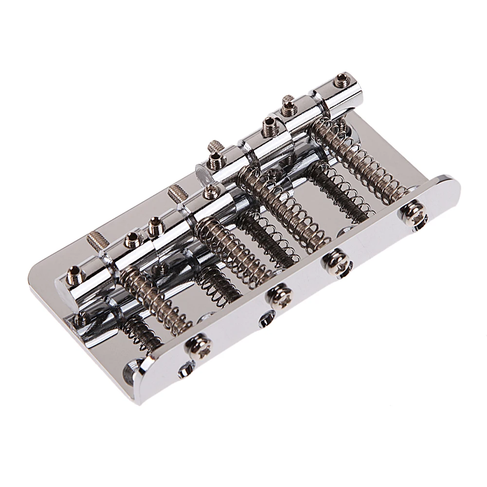 4-سلسلة باس جسر معدني ذيل صلب ثابت تحميل علوي جسر غير قابل للصدأ كروم باس جسر ملحقات الآلات الموسيقية #4