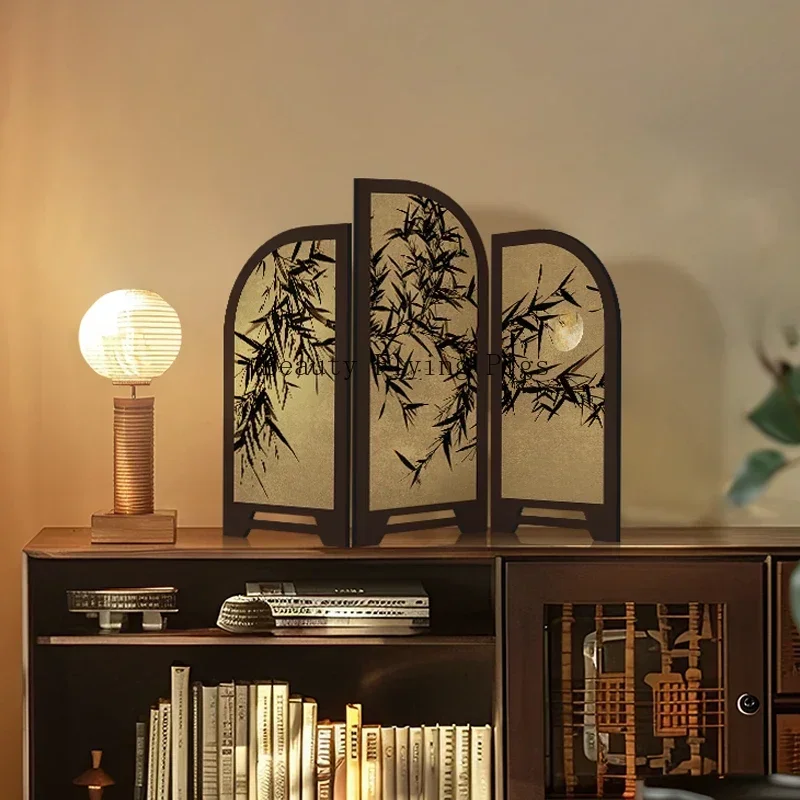 

1pc Chinese style small partition decoration Desktop partition Tea table desktop small partition Living room home decoration