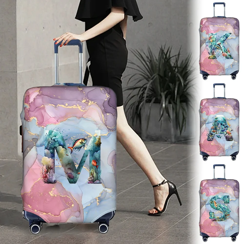 

Fish Letter Pattern Travel Storage Bag Fashion Joker Simple Elastic Trunk Lid 18-32 Inch Luggage Case Protective Case.