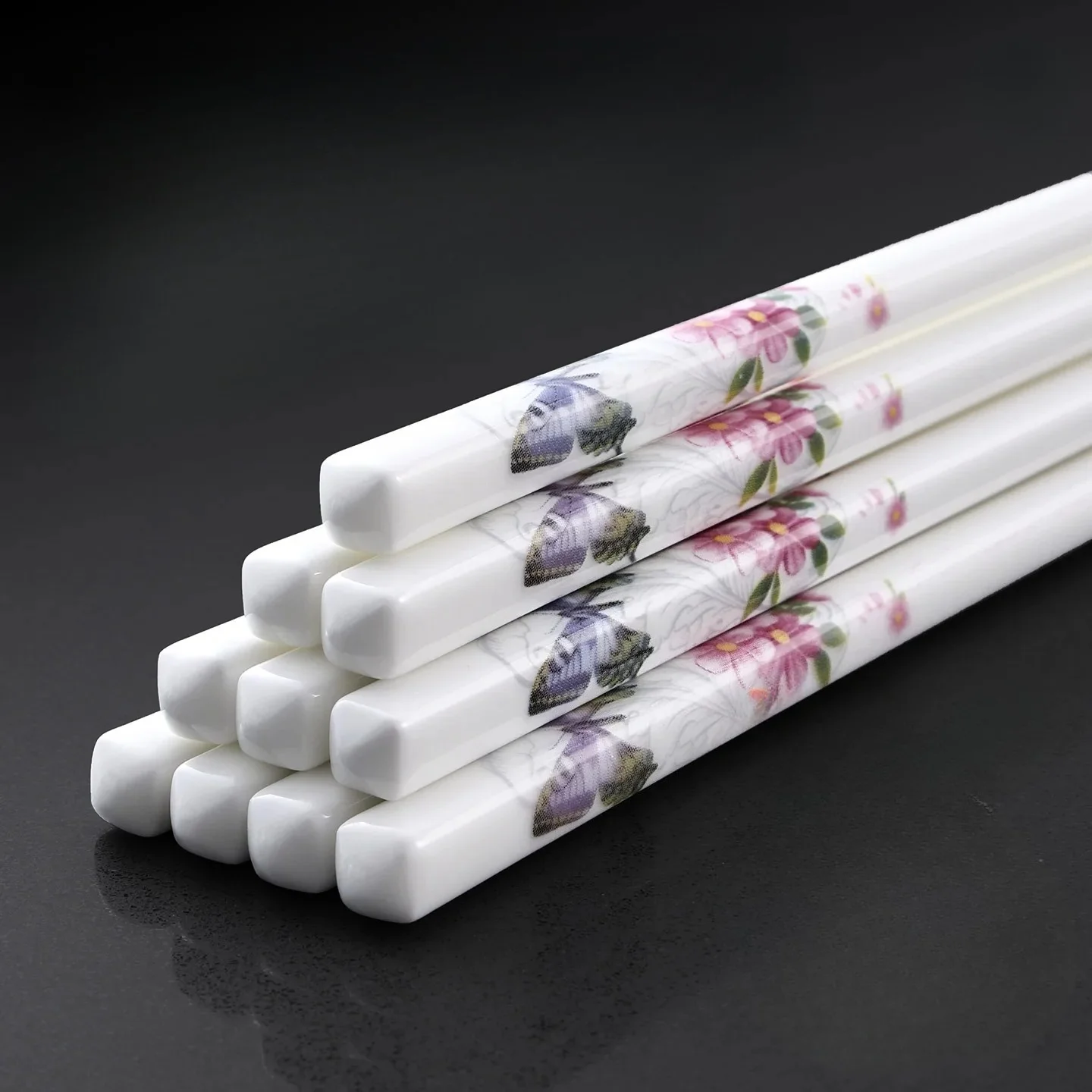 

Creative Ceramic Chopsticks Premium Floral Bone China Chopstick Set for Home Use Antibacterial and Mould-Resistant