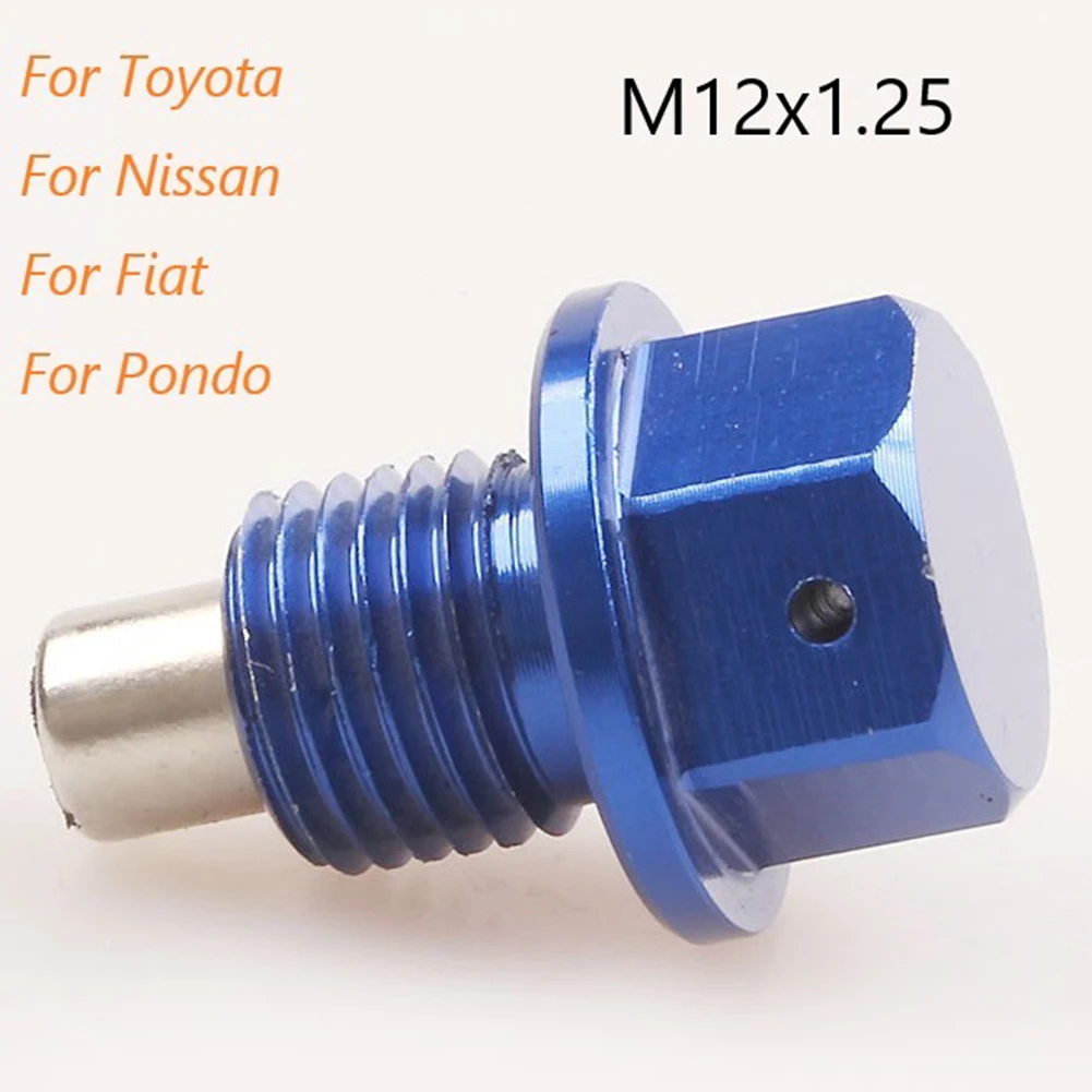 

Anodized Magnetic Oil Change Pan Drain Plug Bolt Washer X1.25 Blue For Toyota Aluminum Alloy Magnetic Oil Pan Screw Blue *1.25