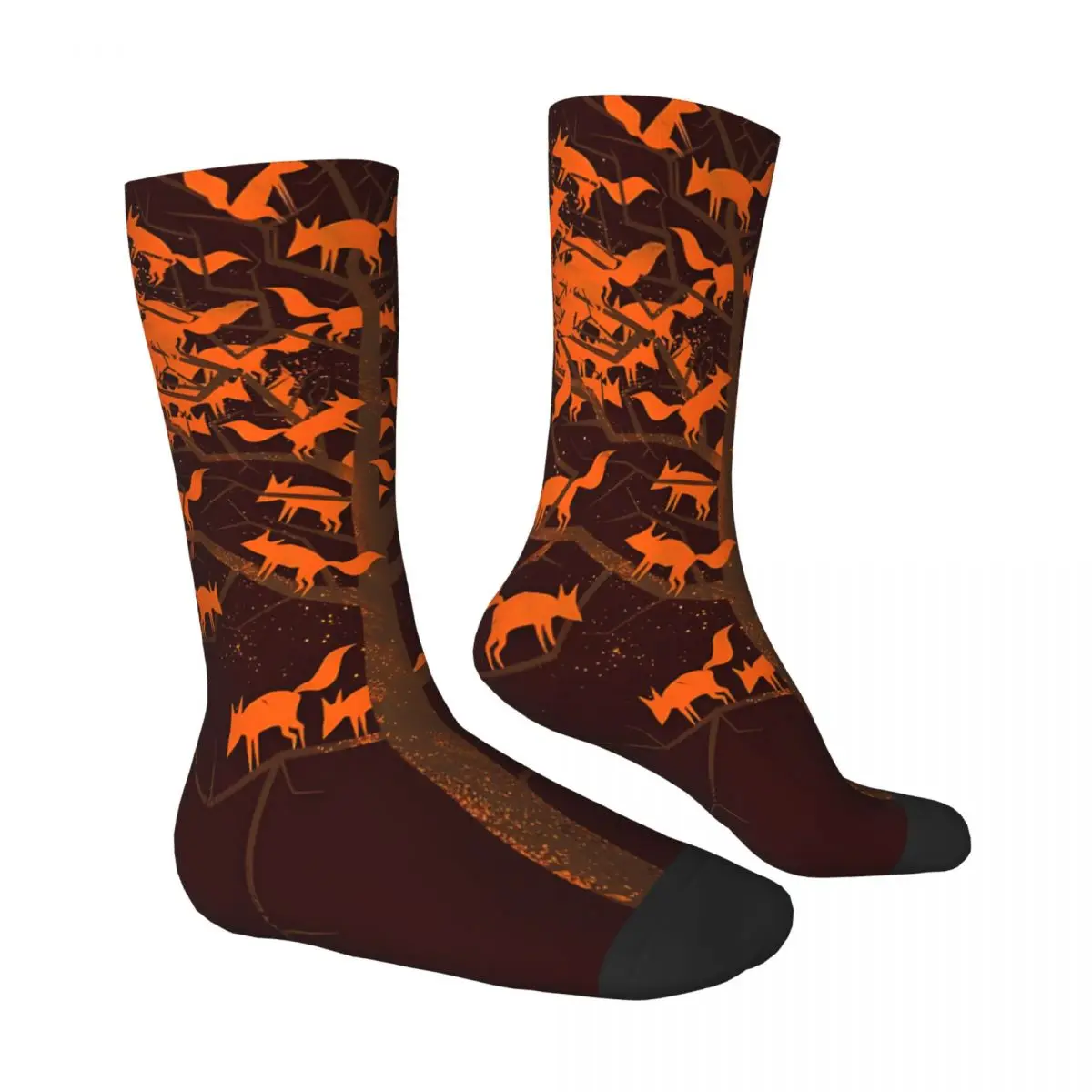 Blazing Fox Tree Fox Calcetines para hombre y mujer, medias de Primavera de poliéster