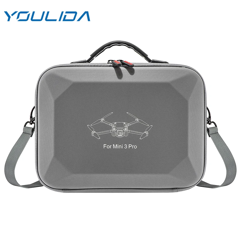 Travel Carrying Case For DJI Mini 3/Mini 3 Pro/ RC/RC-N1 Storage Case PU All-in-One Shoulder Bag Portable Handbag Accessories
