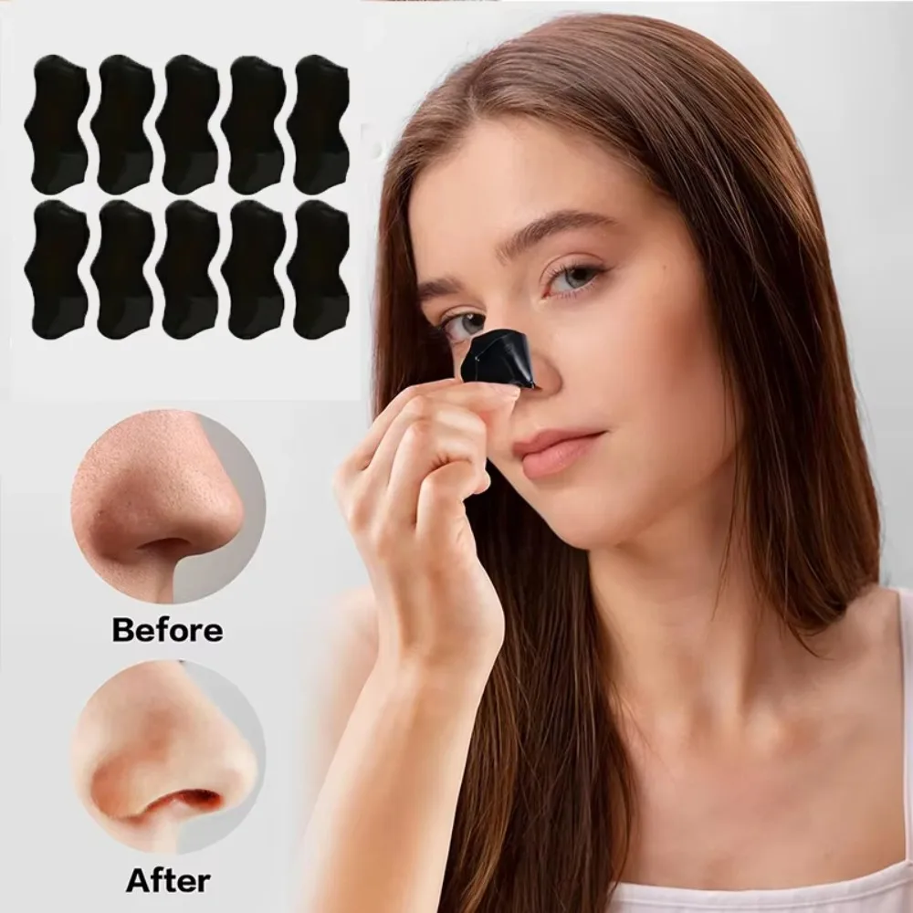 20PCS Bamboo Charcoal Blackhead Stickers Nose Deep Cleansing Remove Blackheads Nose Film Care Skin Adsorb Oil Black Dots Strips