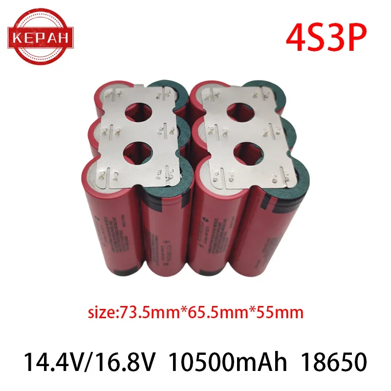 Customized NCR18650GA battery 2s1p 3s1p 4s1p 5s1p 5S2P 6s1p 3.7V-25.2V 3500mAh 30A screwdriver electric drill Li-lon battery