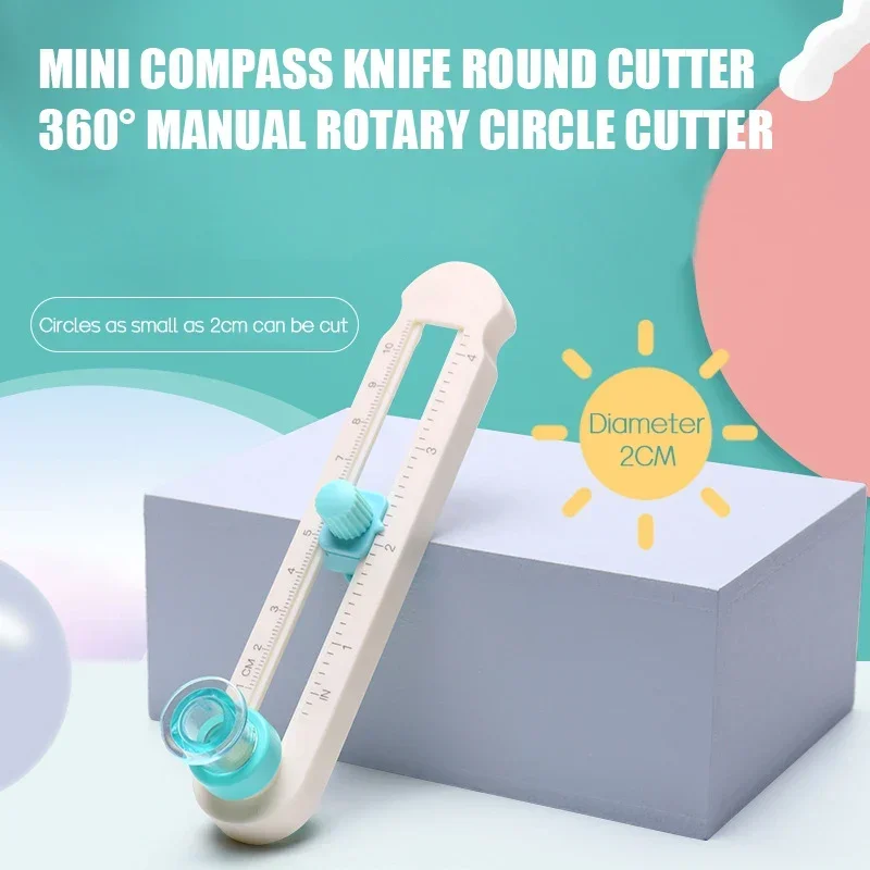 Imagem -04 - Diy Ajustável Faca de Corte Redonda Bússola Circle Cutter Scrapbooking Cutters Circular Paper Scrapbooking Cards Cutters 360