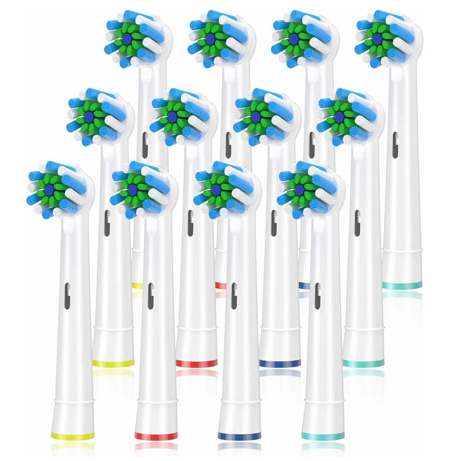 12Pack Cross Replacement Brush Heads Compatible with Oral-B Pro 1000/2000/3000/5000/6000 Smart and Genius Electric Toothbrush