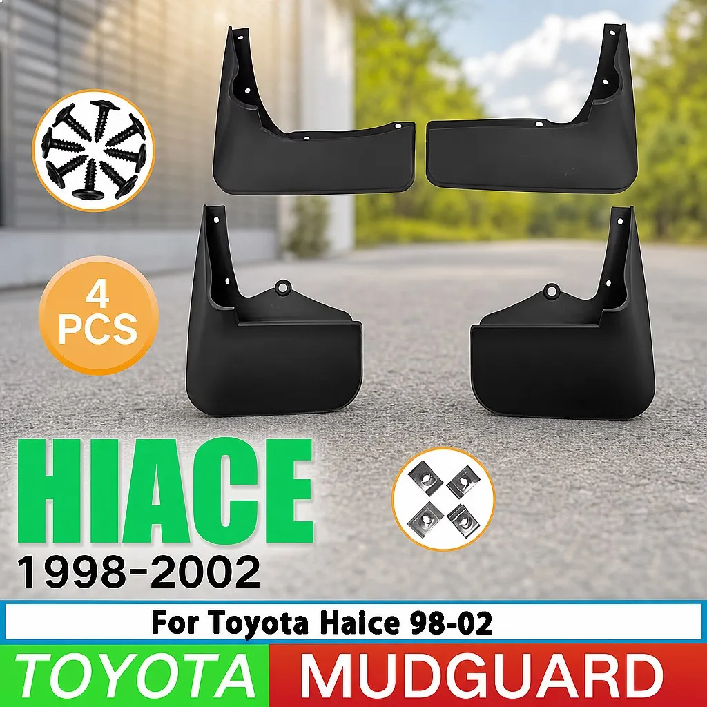 

Suitable for Toyota Hiace 1998-2002 Front Rear Mudguards Splash Guards Car Tire Fender Flaps