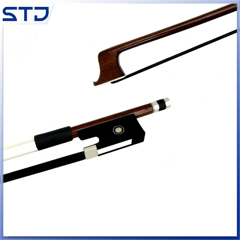 Good Brazilwood 1pcs new 4/4.3/4.1/2.1/4.1/8.1/10.1/16 student violin bow Fiddle Bow, nickel silver parts,white/black horsehair