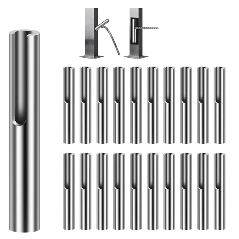 -A14E 20Pack 1/8In Invisible Cable Railing Kit,Swageless Cable Railing Kit,Cable Railing Invisible Terminal Fixed End Hardware