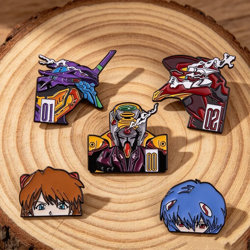 5pcs Alloy Drop Oil Cartoon Brooches, Perfect Gift Choice