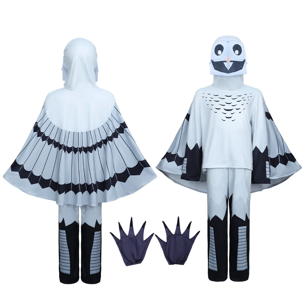 

Game 99 Nights in The Forests Owl Cosplay Costume Polyester Tops Pants Mask Gloves Set Halloween Costumes For Boys Girls Adult