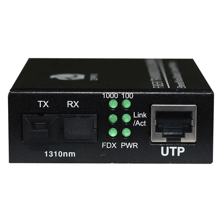 10/100/1000M GE Ethernet Fiber Media Converter vermogen intern 100M Ethernet RJ45 via glasvezel 850/1310/1550 nm SC FC LC SFP