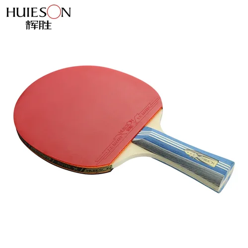 Imagen 2 del producto HUIESON, Autorización Oficial, Raquetas de Tenis de Mesa de 3 Estrellas, Mango Largo o Corto, Grado Profesional, Raquetas Rectas y Horizontales