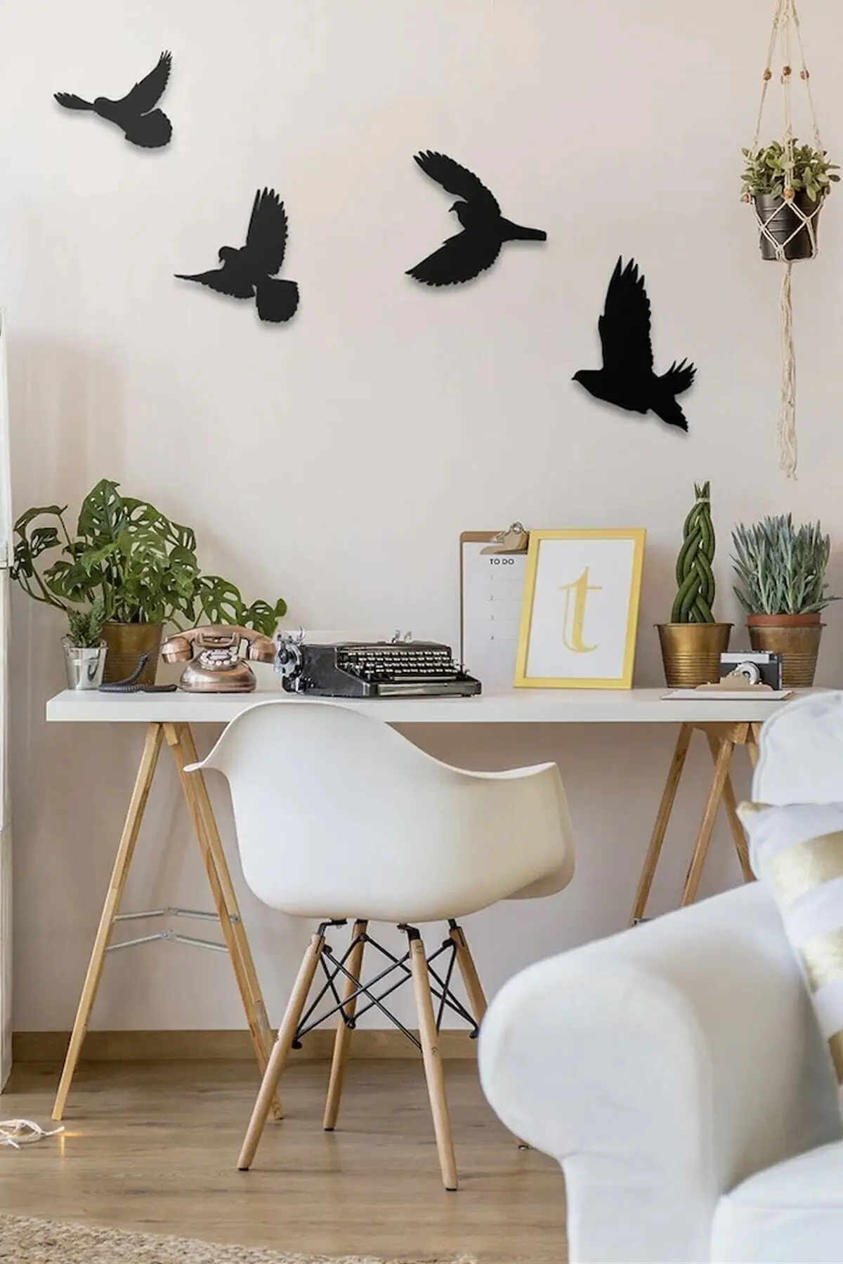 Uccelli decorativi moderni con taglio a Laser Quad Bird Wall Ornament ogni 5-10 cm la variabilità nella gamma.