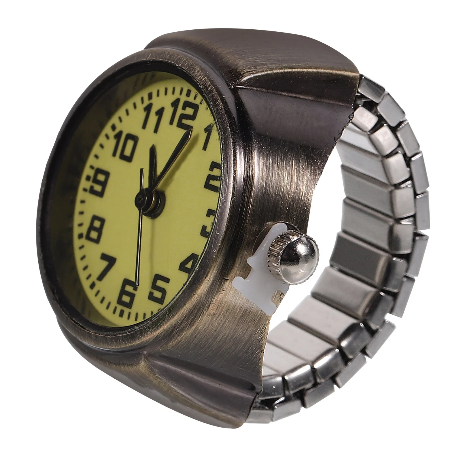 

Retro Ring Watch Vintage Zinc Alloy Finger Watch For Women Smooth Decorative Timepiece Jewelry Gift Retro Quartz Ring