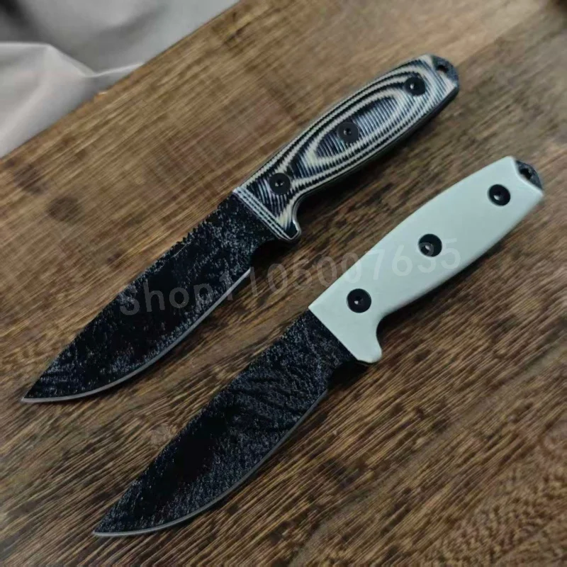 

Нож с фиксированным клинком, сверхпрочный, для выживания и кемпинга, с замком безопасности, ножнами, нескользящей рукоятью, цельным клинком, подарок для мужчин