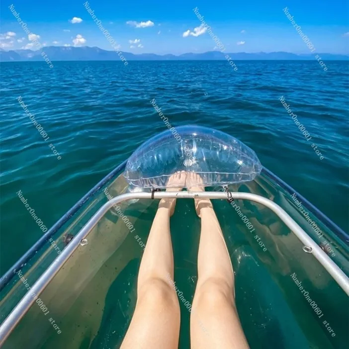 Transparent Boat Internet Celebrity Glass Boat Crystal Ship Water Transparent Boat B & B Scenic Spot Canoe Scenic Spot People