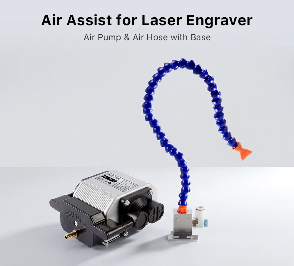 16W & 48W Luftunterstützungs-Kompressor Elektromagnetische Luftpumpe mit geringerem Geräuschpegel für Laser-Gravier- und Markiermaschinen mit einstellbarem Luftstrom – Detail 1